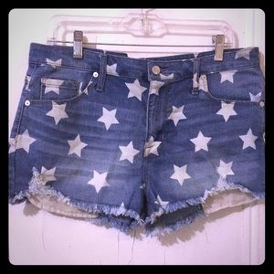 Frayed denim shorts, size 16 | missimo by Target